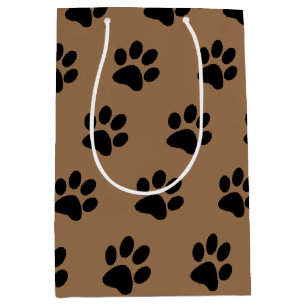 dog paw prints birthday from pet medium gift bag