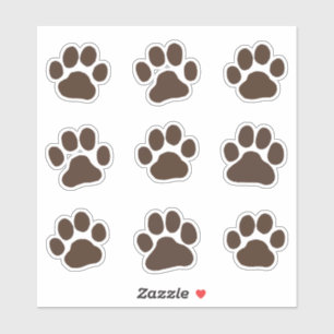 Dog Paw Prints Canine Footprints Vinyl Sticker Set