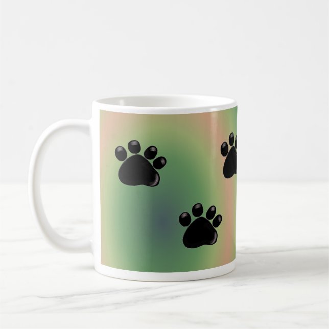 Dog Paw Prints Coffee Mug (Left)