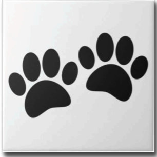 Dog Paw Prints Custom Tile