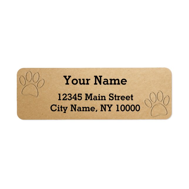 Dog Paw Prints Editable Text (Front)