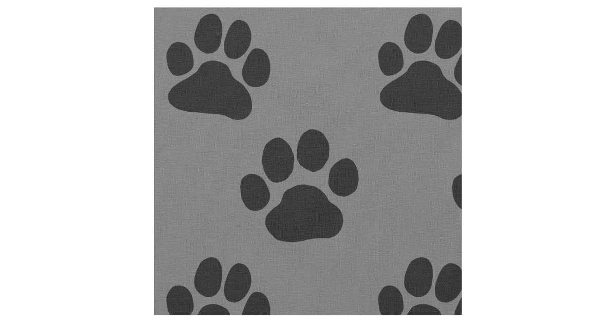 Dog Paw Prints Fabric Zazzle