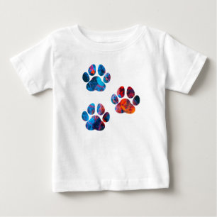 Dog Paw Prints - Ink in Water Baby T-Shirt