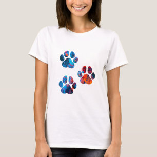Dog Paw Prints - Ink in Water T-Shirt