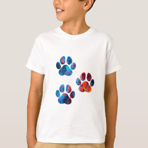 Dog Paw Prints - Ink in Water T-Shirt