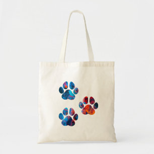 Dog Paw Prints - Ink in Water Tote Bag