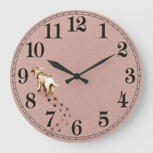 Dog Paw Prints (Large) Wall Clock