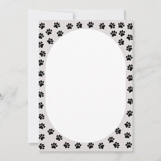 Dog Paw Prints Oval Shape (Front)