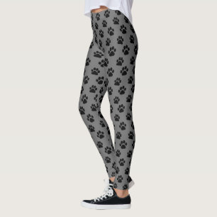 Dog Paw Prints Pattern   Cute Dog Lover's Leggings
