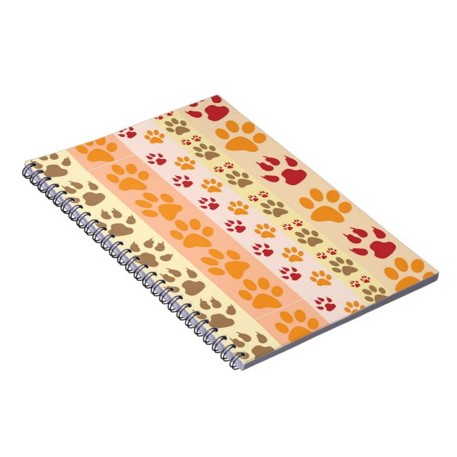 Dog Paw Prints Pattern Notebook (Right Side)
