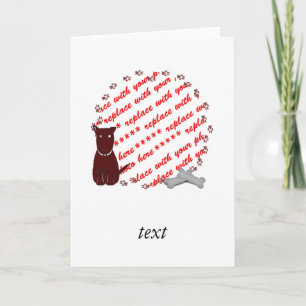 Dog  Paw Prints Photo Frame Card