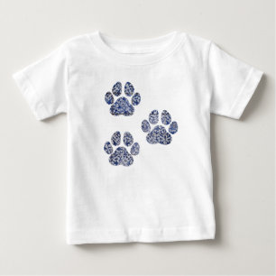 Dog Paw Prints - Portuguese Tiles Baby T-Shirt