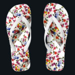 DOG PAW PRINTS WATERING CAN FLIP FLOPS<br><div class="desc">DOG PAW PRINTS – colourful delicate flowers and butterflies painted using my dog’s paws dipped in non-toxic watercolor paints – share your love of dogs with family and friends, young and old, on any occasion, any celebration, any holiday. Make your personal Gift Giving with style and love. Be as original...</div>