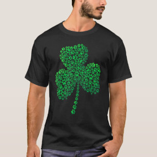 Dog Paw Shamrock St Patricks Day Cat Saint Pattys T-Shirt