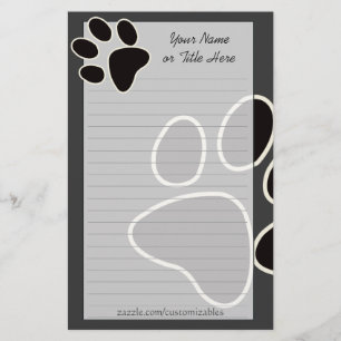 Dog Paw Stationery