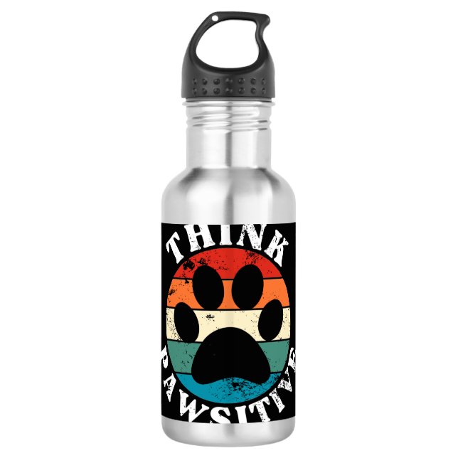 Dog Paw Think Pawsitive 710 Ml Water Bottle (Front)