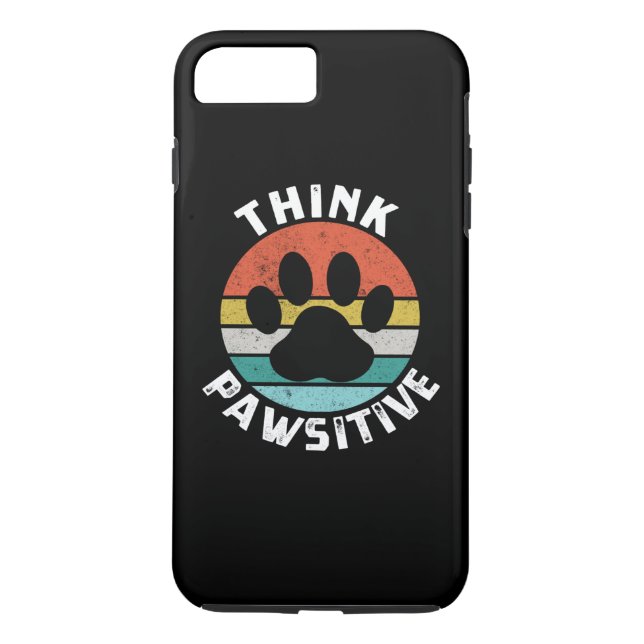 Dog Paw Think Pawsitive Dog Lover Case-Mate iPhone Case (Back)
