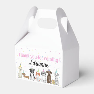 Dog Paw-ty Birthday Girl Personalised Favour Box