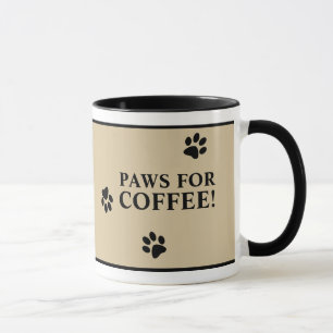 Dog Paw Typography Hot Beverage Speciality Mug
