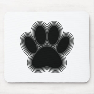 Dog Paw With Outlines Mouse Mat