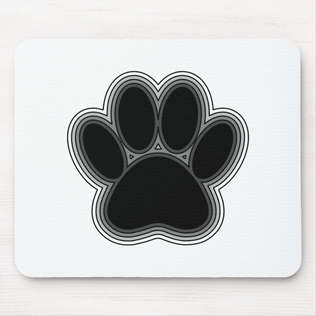 Dog Paw With Outlines Mouse Mat (Front)
