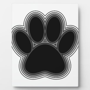 Dog Paw With Outlines Plaque