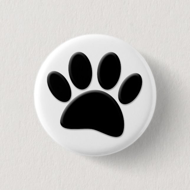 Dog Pawprint 3 Cm Round Badge (Front)