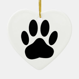 Dog Pawprint Ceramic Tree Decoration