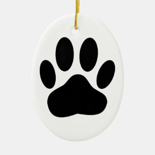Dog Pawprint Ceramic Tree Decoration