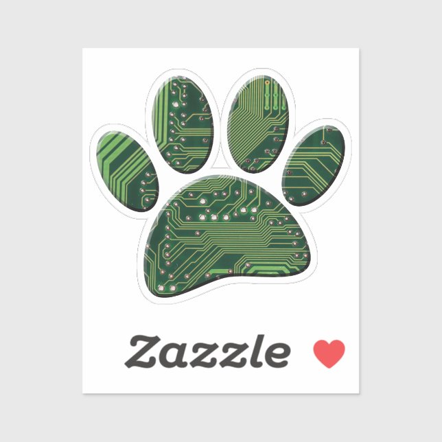 Dog Pawprint Circuit Board (Sheet)