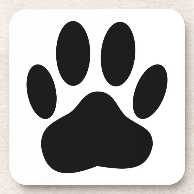 Dog Pawprint Coaster (Front)