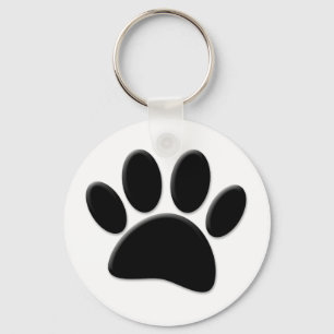 Dog Pawprint Key Ring