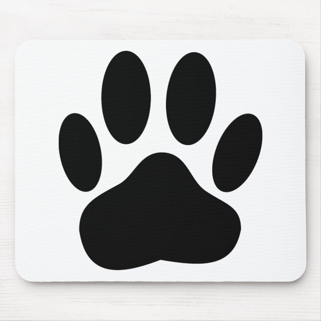 Dog Pawprint Mouse Mat (Front)