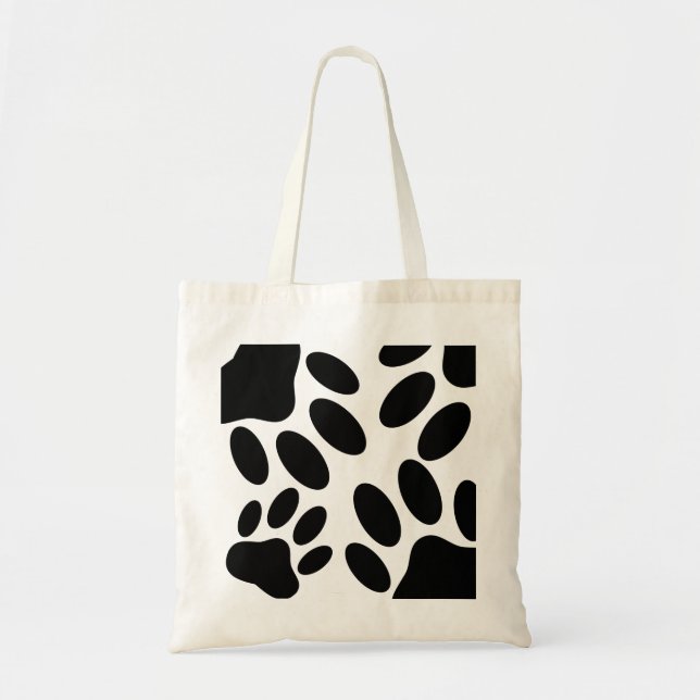 Dog Pawprint Pattern Tote Bag (Front)