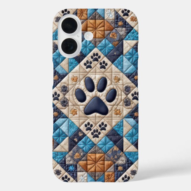 Dog Pawprint Quilt Design Case-Mate iPhone Case (Back)