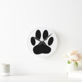 Dog Pawprint Round Clock (Home)