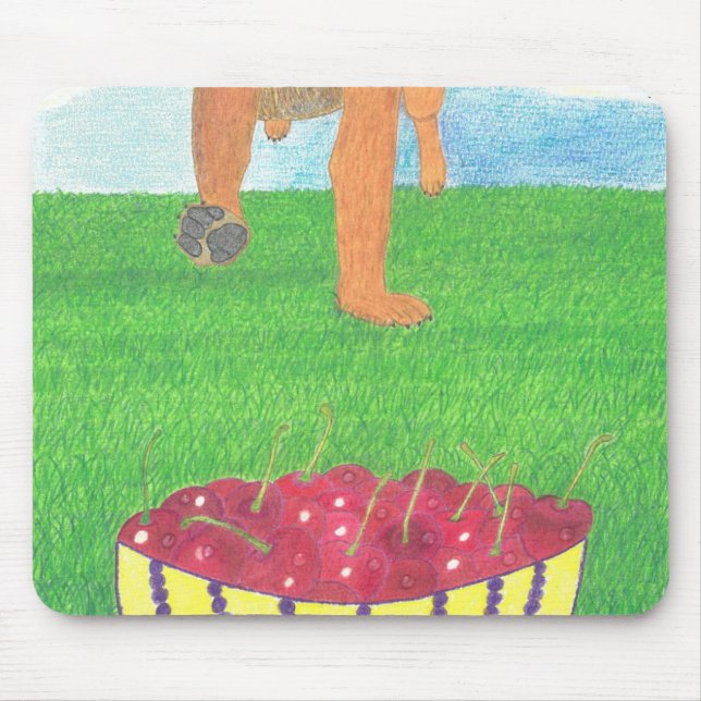 Dog paws and cherry mouse mat (Front)