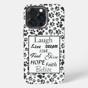 Dog Paws Black and White Polka Dot Case-Mate iPho iPhone 13 Pro Case