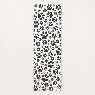 Dog Paws Black and White Polka Dot  Yoga Mat