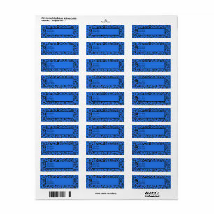 Dog Paws Black & White Polka Dot on tech blue