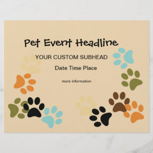 Dog Paws cusom flyer