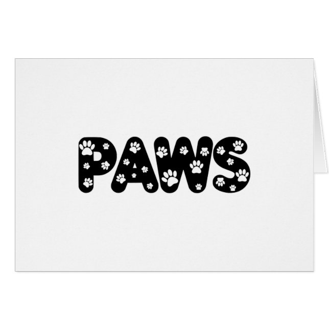 Dog Paws Custom Text (Front Horizontal)
