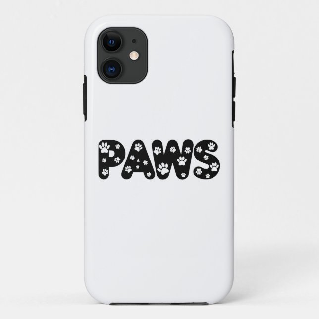 Dog Paws Custom Text Case-Mate iPhone Case (Back)