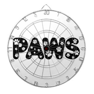Dog Paws Custom Text Dartboard