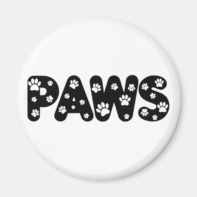Dog Paws Custom Text Magnet (Front)