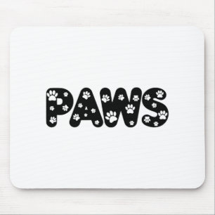 Dog Paws Custom Text Mouse Mat
