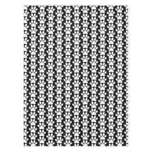 Dog Paws distressed black and white animal lover  Tablecloth