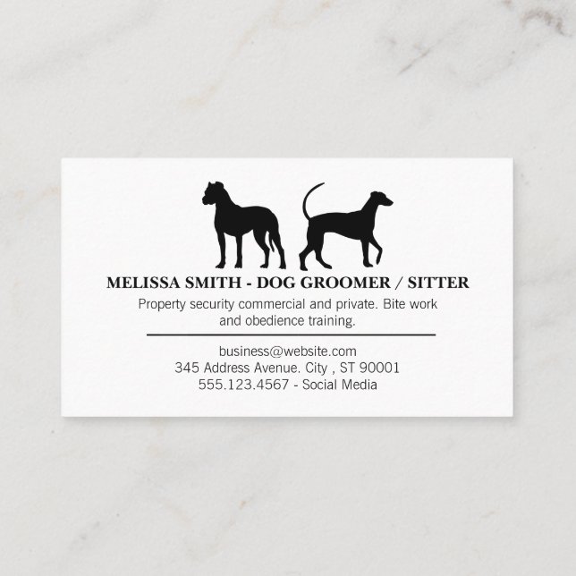 Dog Paws | Dog Breeds Business Card (Back)
