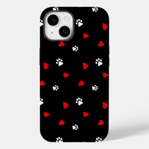 Dog Paws Heart Pattern Case-Mate iPhone 14 Case