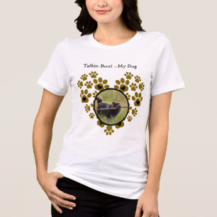 Dog Paws Heart Shape Tri-Blend Shirt